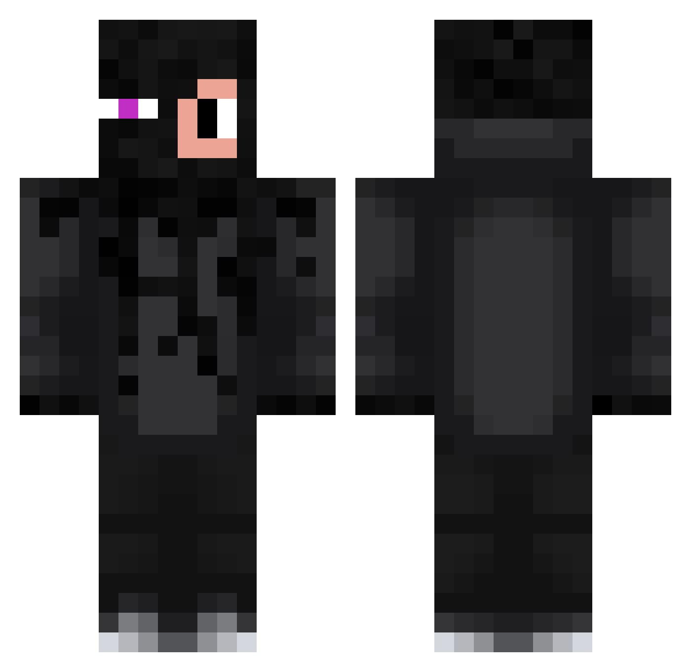 Kaktus252 Minecraft skin, front and back view