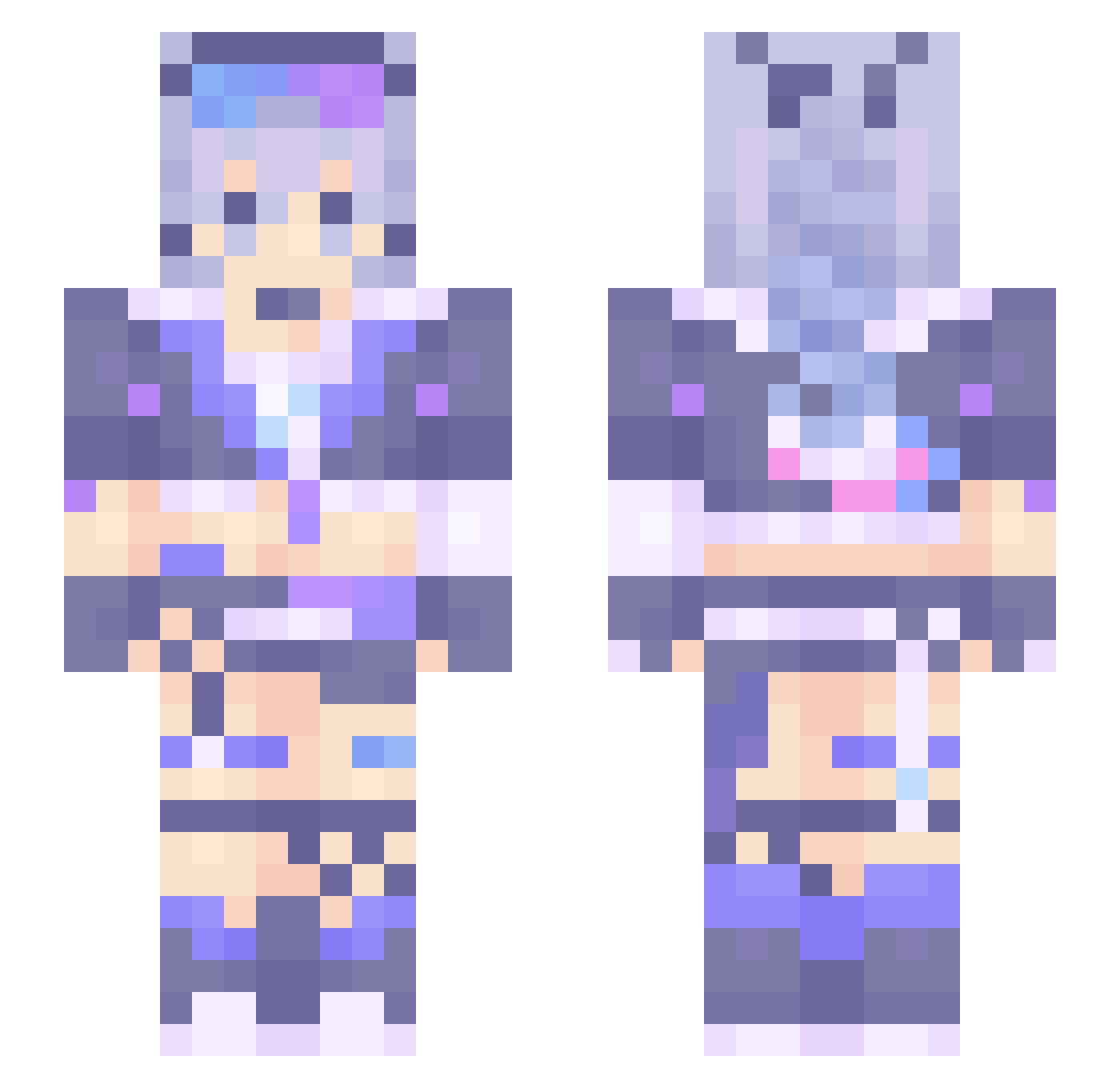 Elysiiium_ Minecraft skin, front and back view