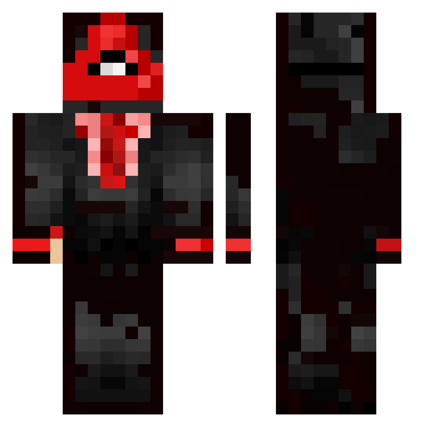 SyrHejl Minecraft skin, front and back view