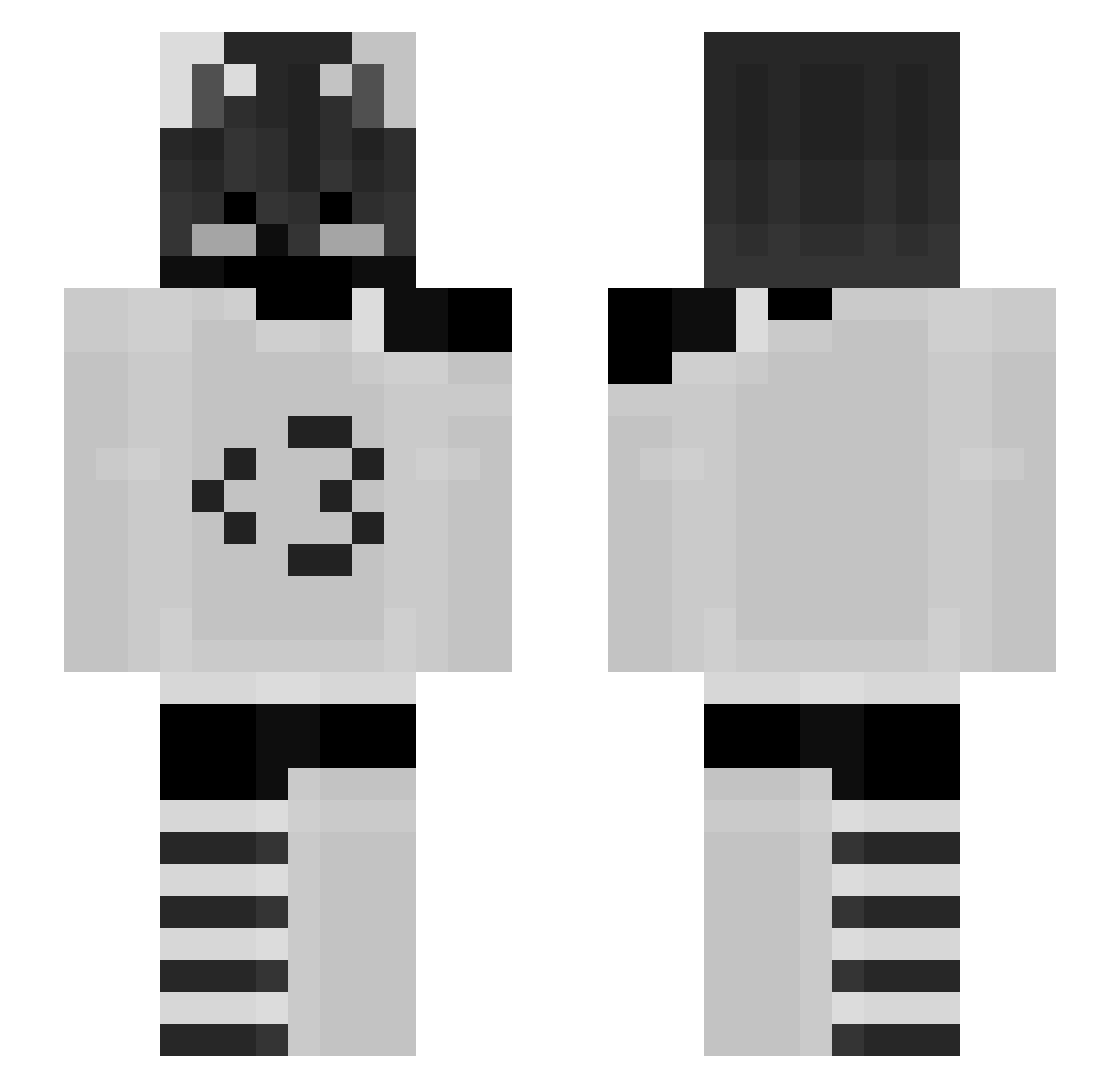 K4ZEK0 Minecraft skin, front and back view