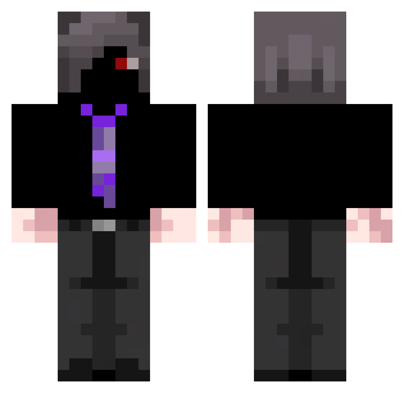 VerdaneEntity Minecraft skin, front and back view