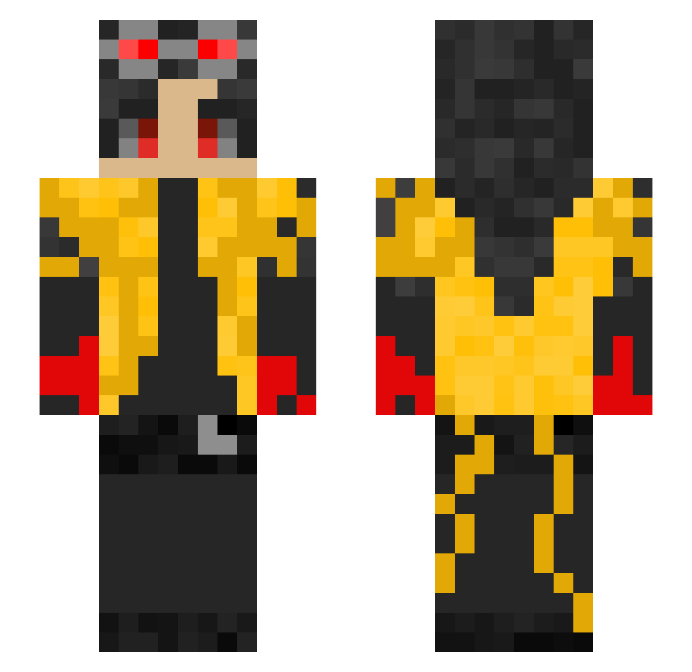 VicentKasane10 Minecraft skin, front and back view