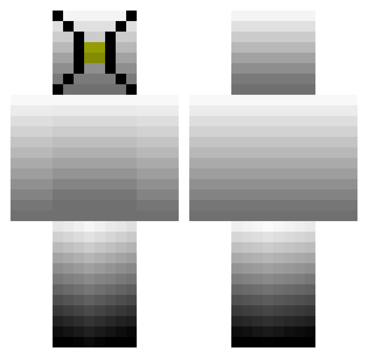 Tuchtarion Minecraft skin, front and back view