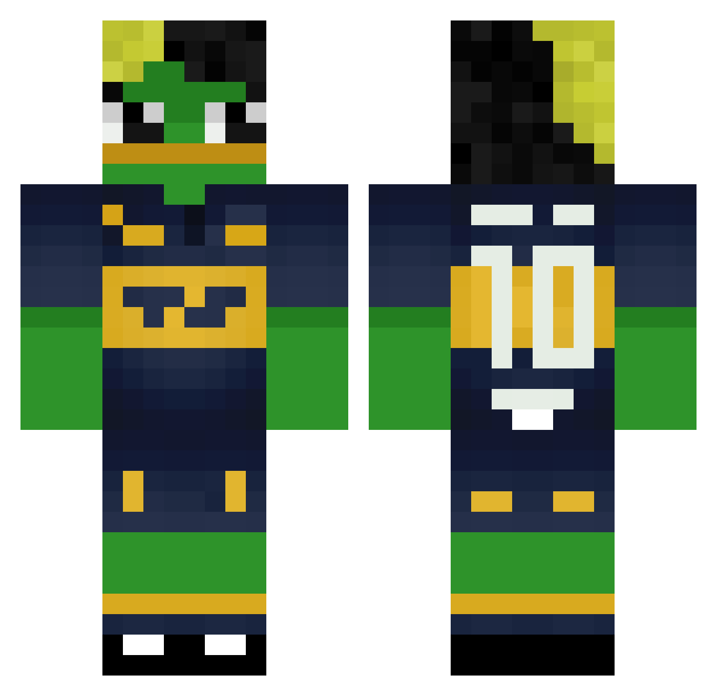 totocalvis Minecraft skin, front and back view