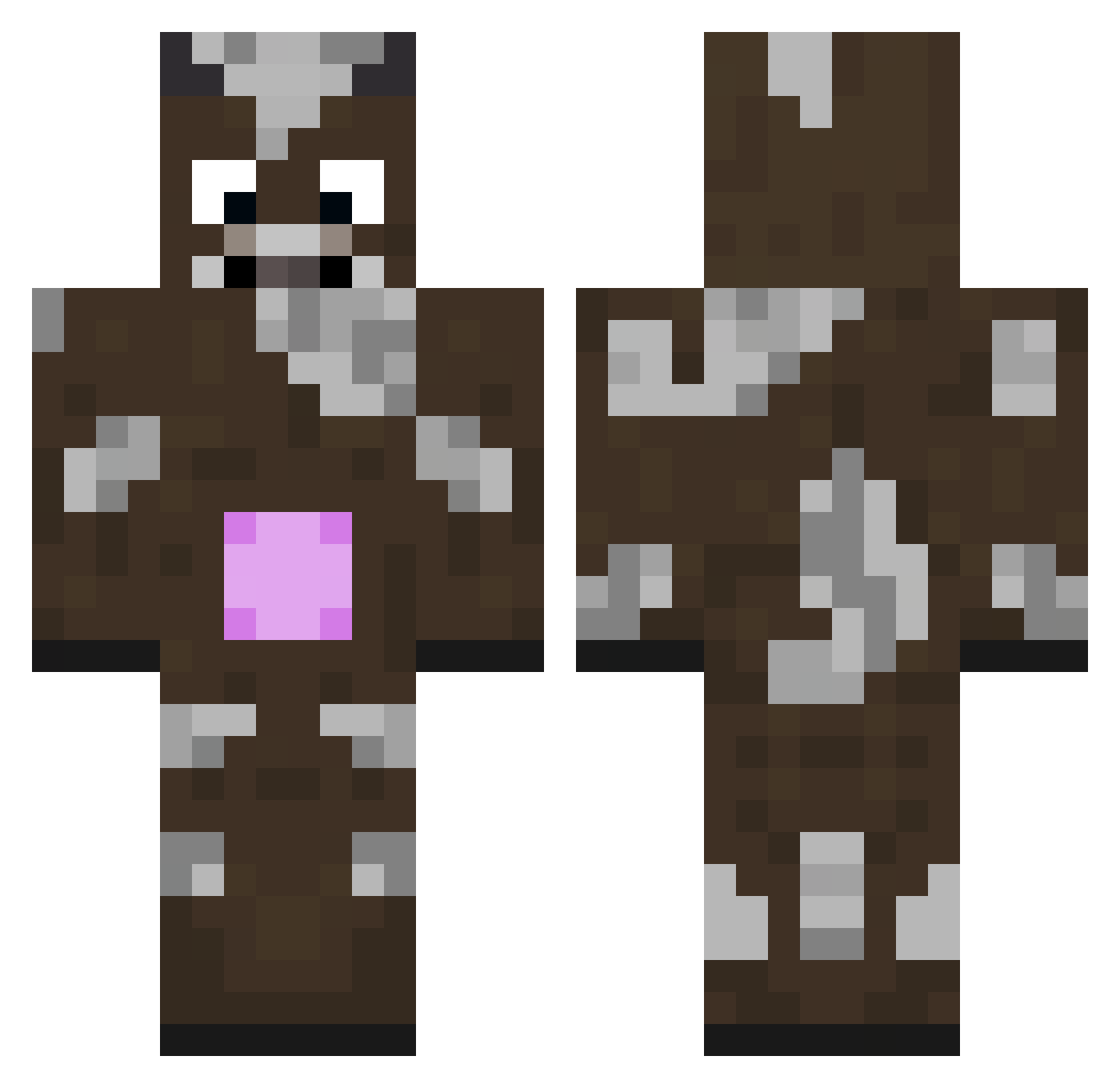 Api3003 Minecraft skin, front and back view