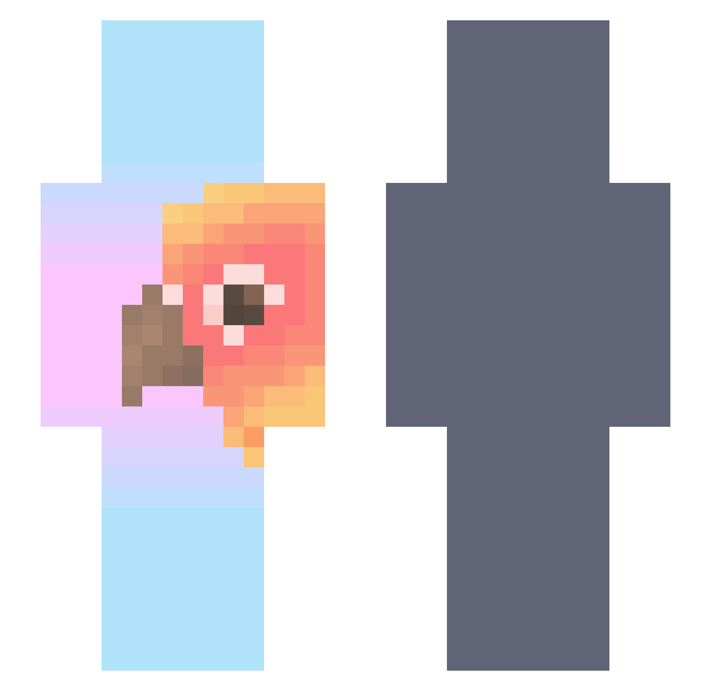 steamhappy_ Minecraft skin, front and back view