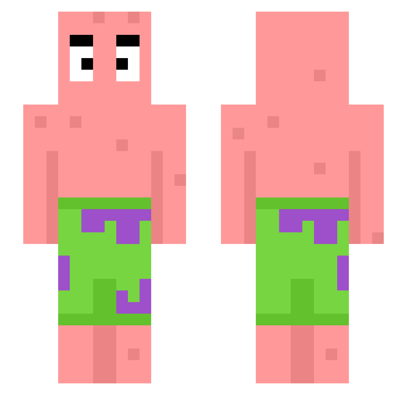Calvicio7105 Minecraft skin, front and back view