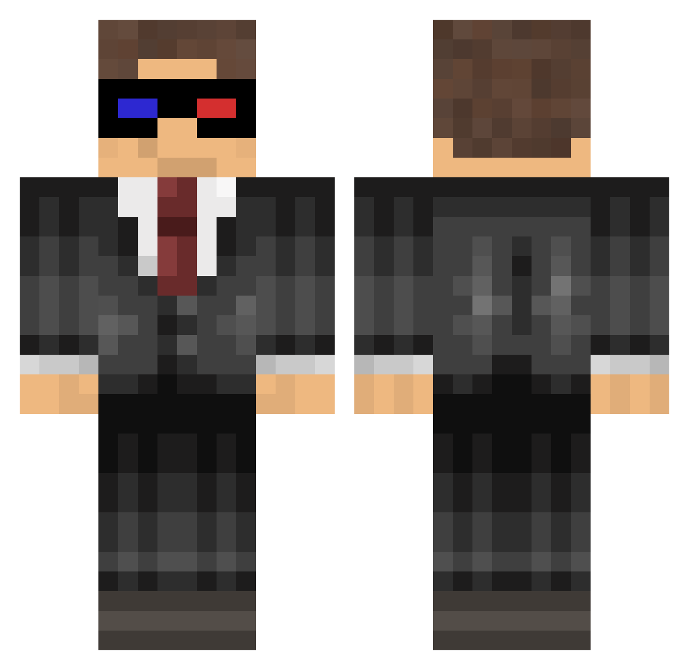 seedpod Minecraft skin, front and back view