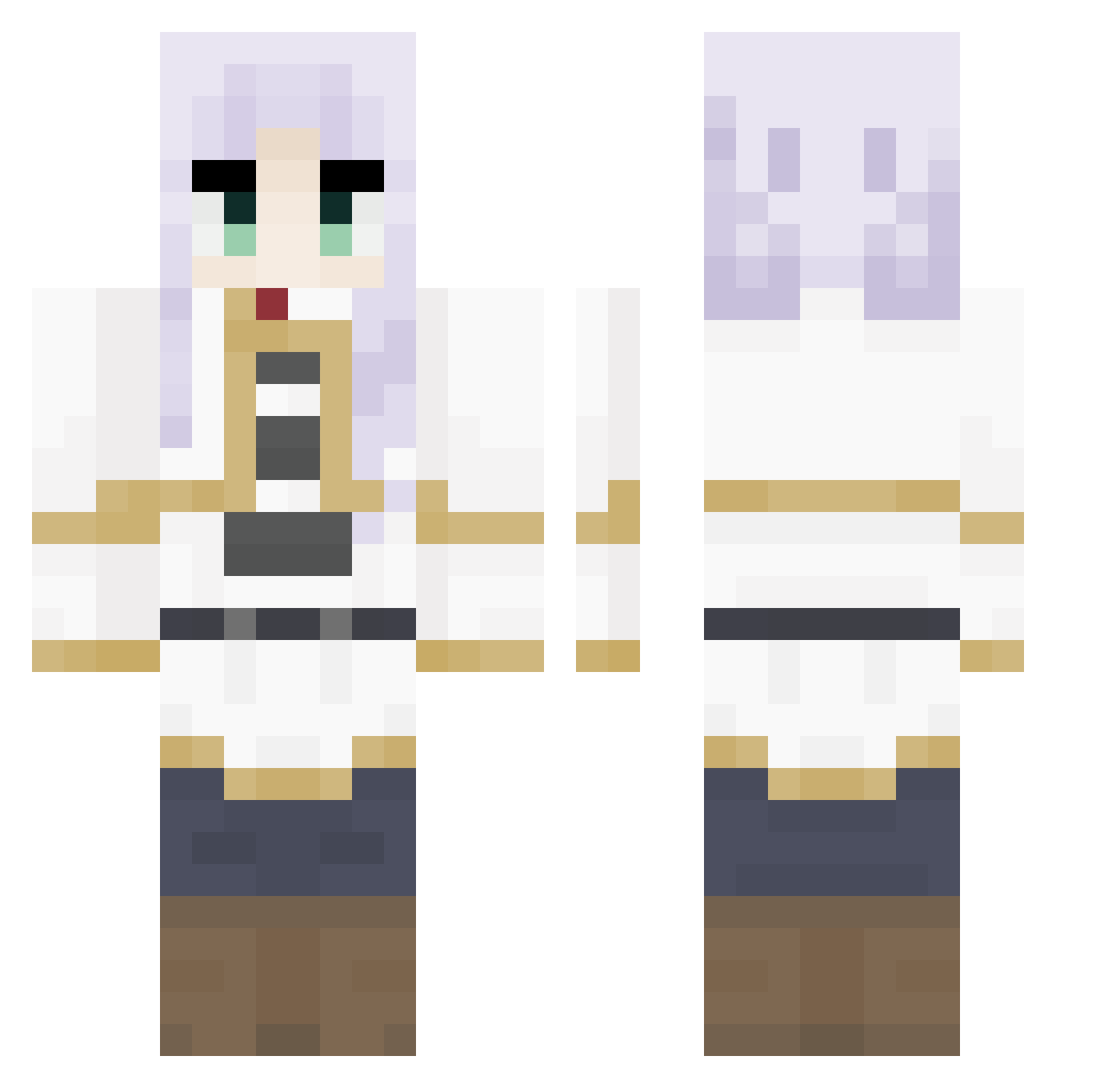suzumiya_01 Minecraft skin, front and back view