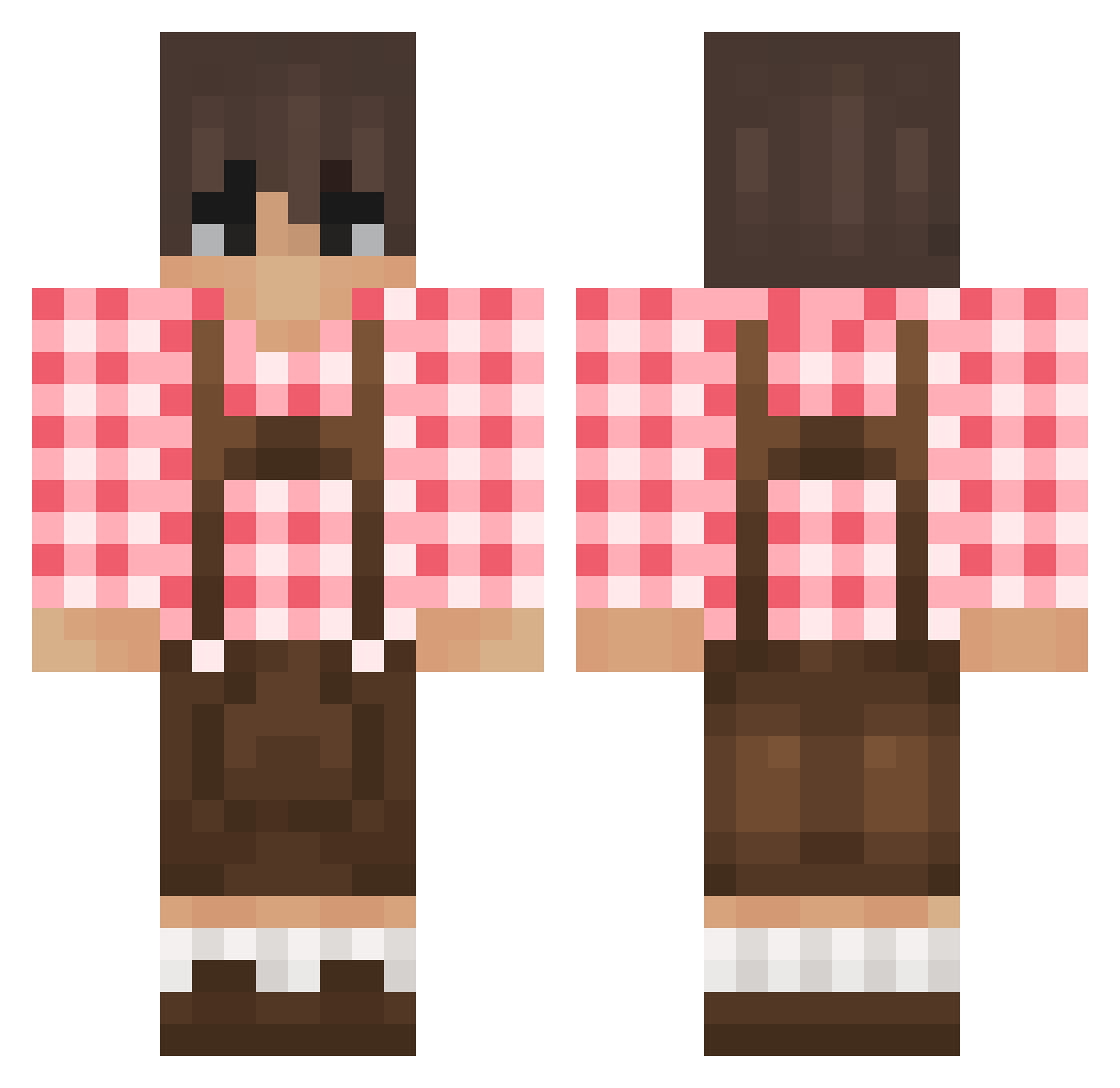 Nigel076 Minecraft skin, front and back view