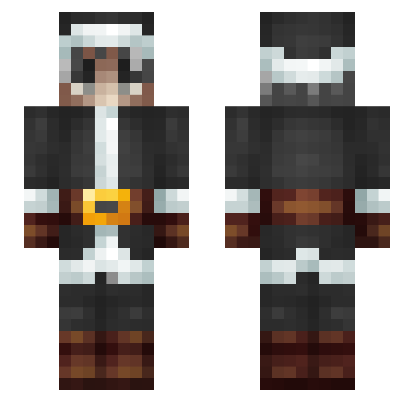 Futji__ Minecraft skin, front and back view