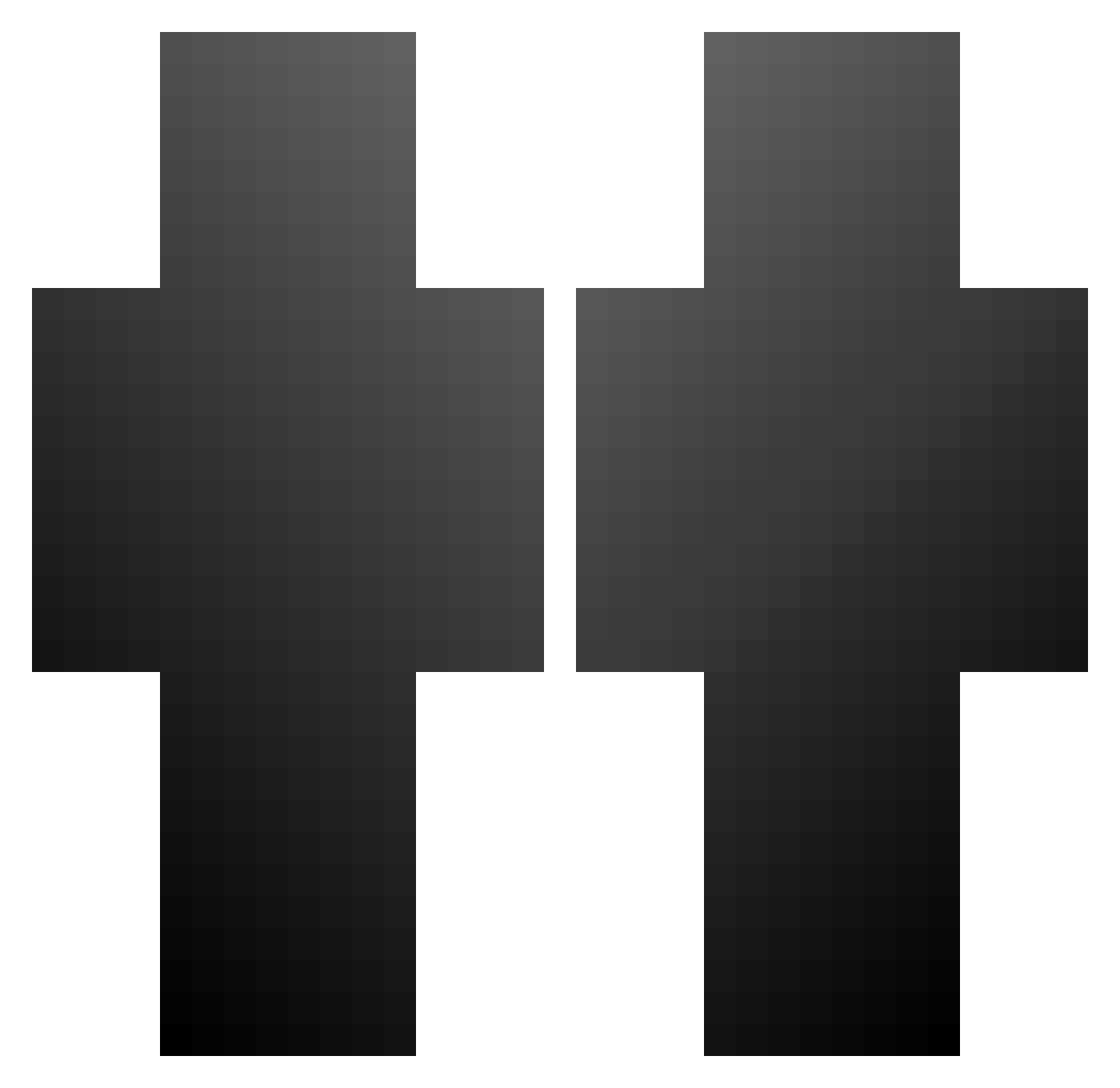 Alxs41 Minecraft skin, front and back view