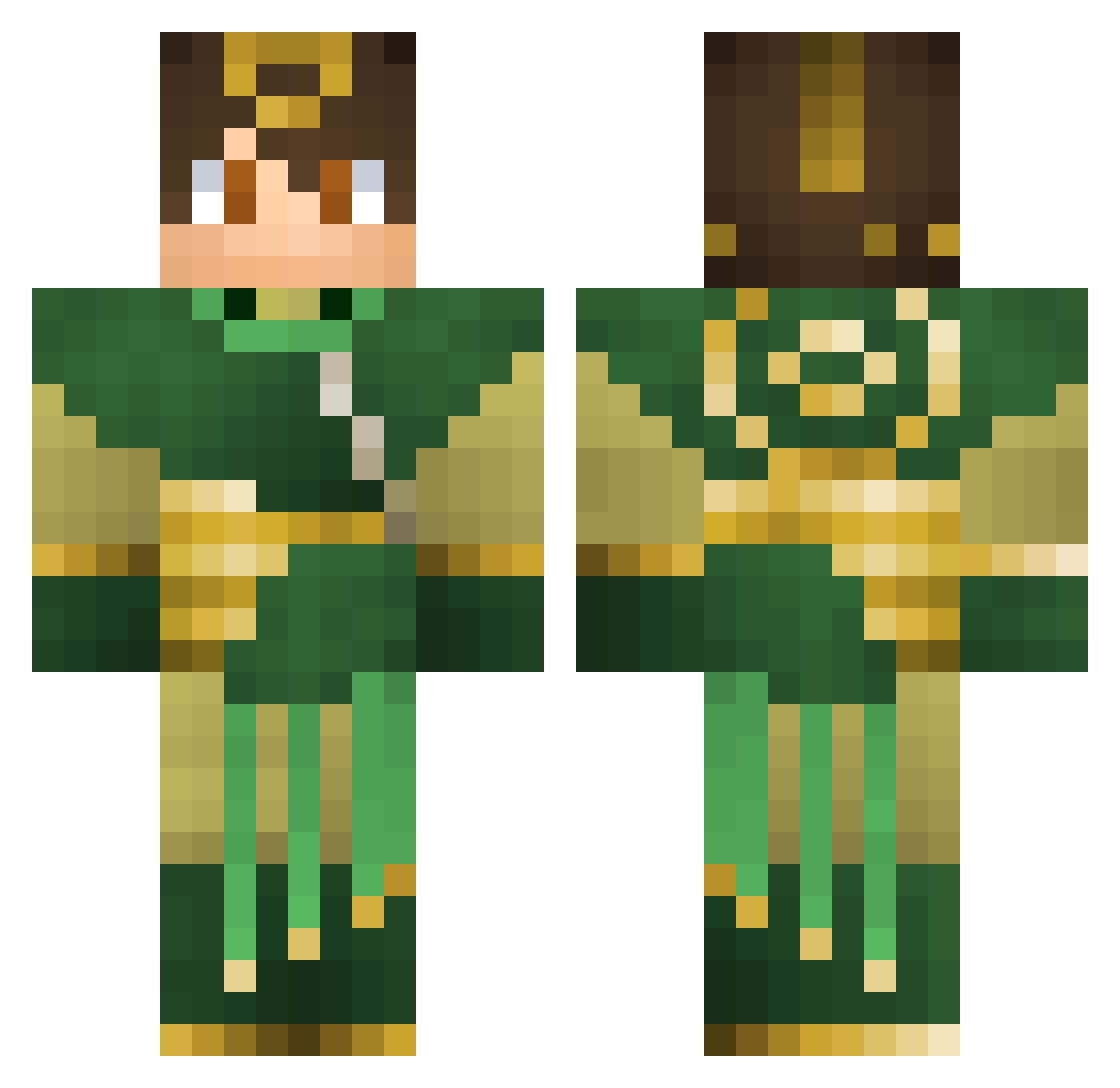 errorss Minecraft skin, front and back view