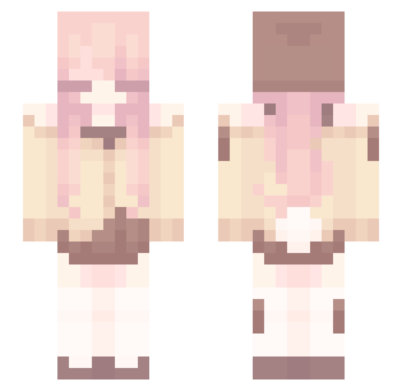 yuzupepprr Minecraft skin, front and back view