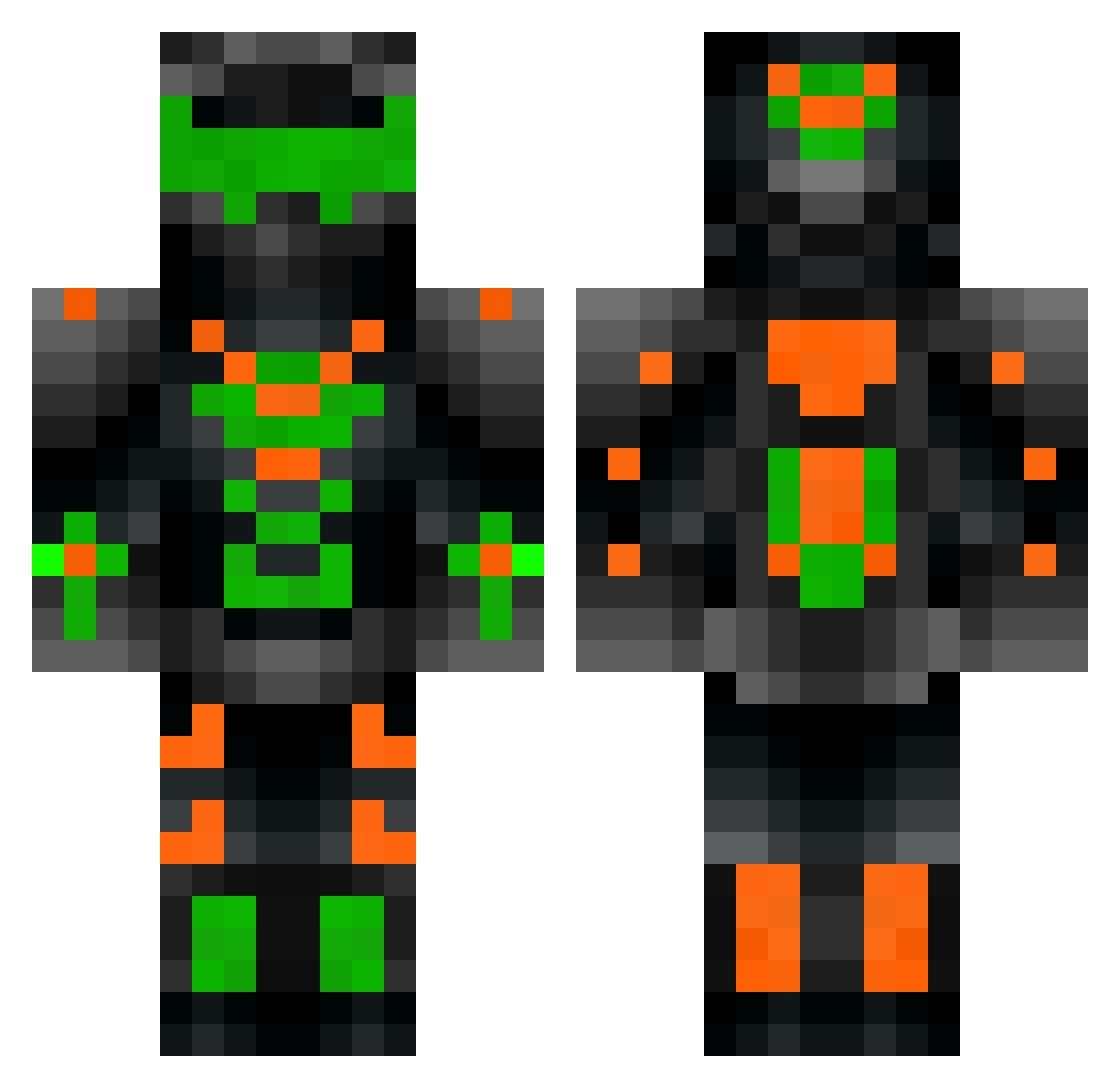 NiceGuyZook Minecraft skin, front and back view