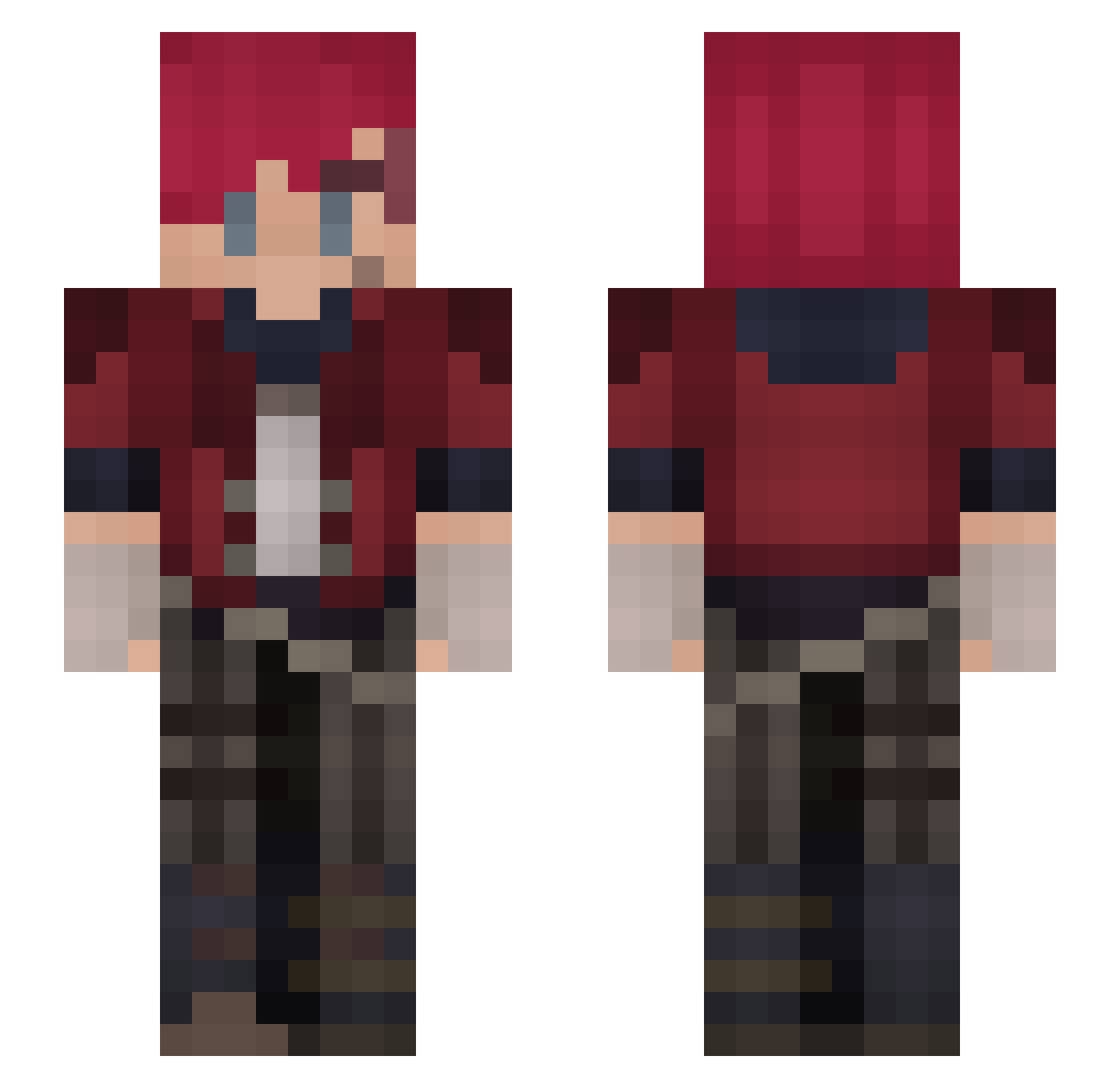 tergiversator Minecraft skin, front and back view