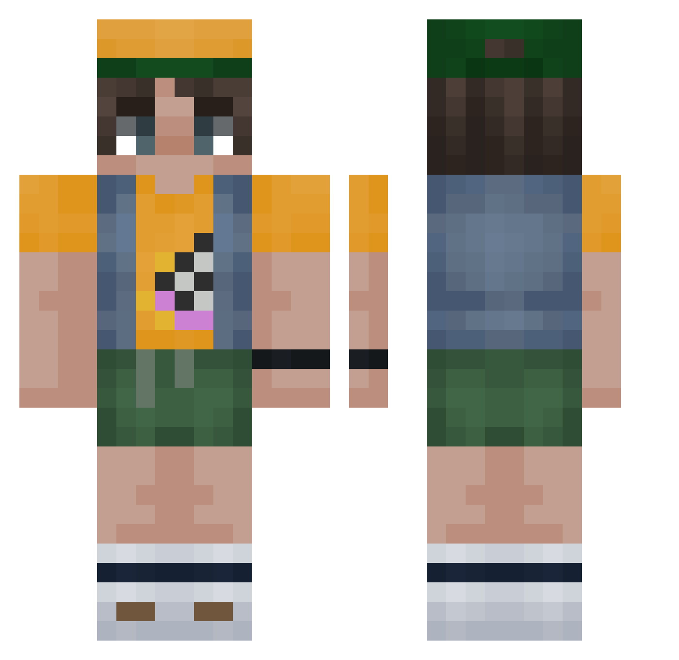 glennc1804 Minecraft skin, front and back view
