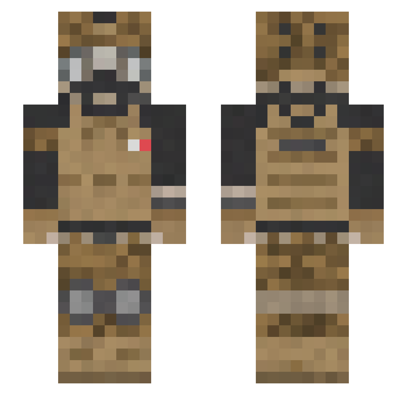 kxr0lek Minecraft skin, front and back view