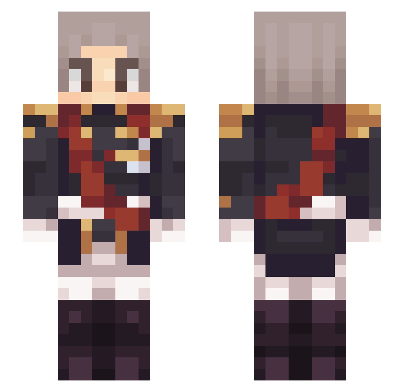 dualtaxx1 Minecraft skin, front and back view