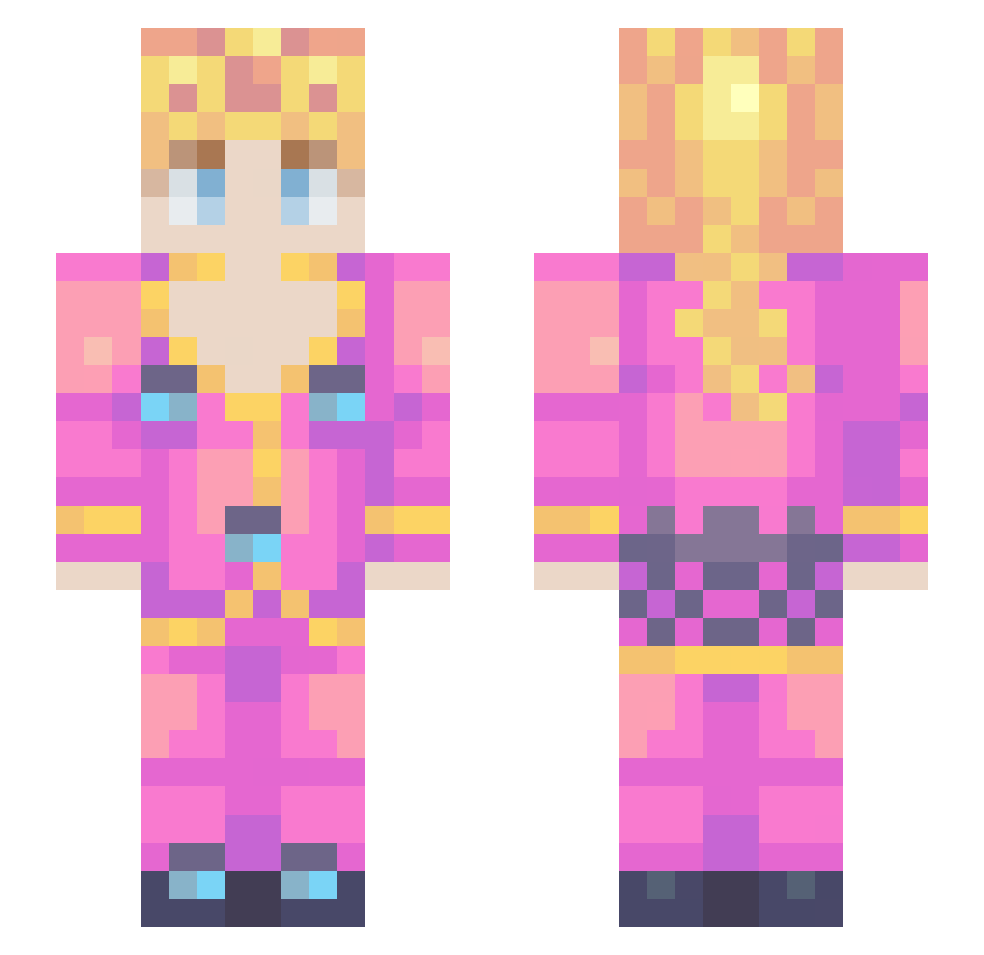 RitchyyUwU Minecraft skin, front and back view