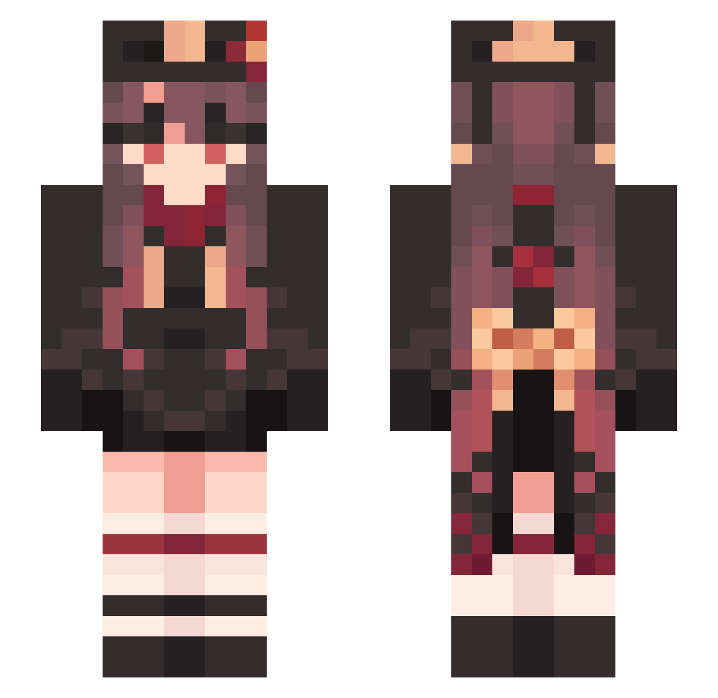 NAndreyK Minecraft skin, front and back view