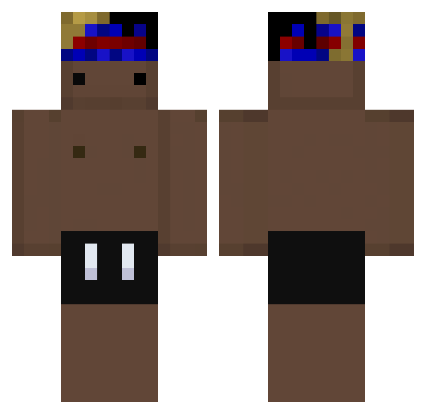 SambonCubique Minecraft skin, front and back view