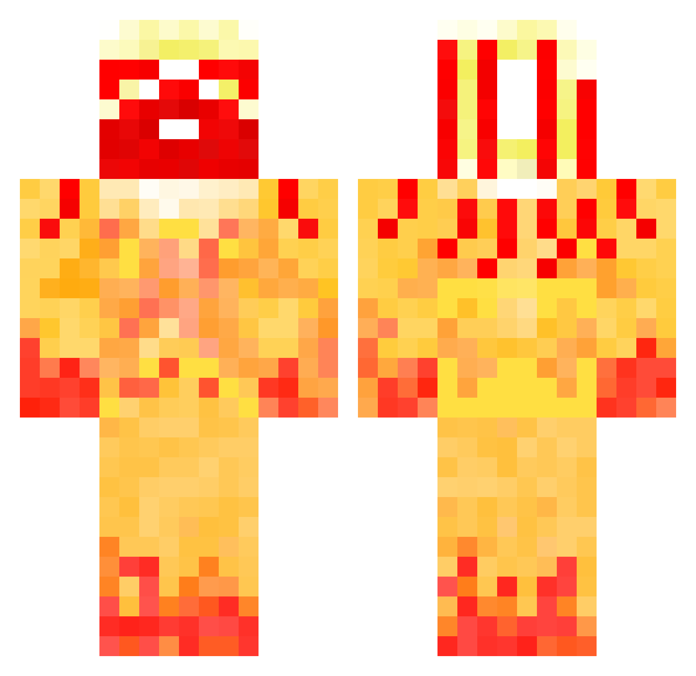 ViloLand Minecraft skin, front and back view