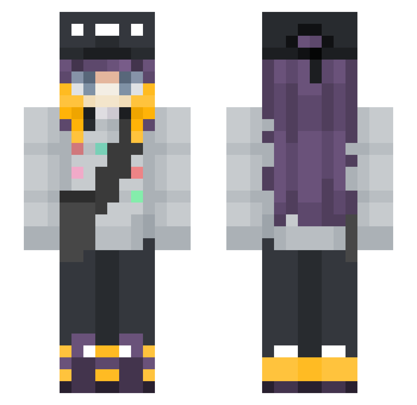 ChinatsuRemiel Minecraft skin, front and back view