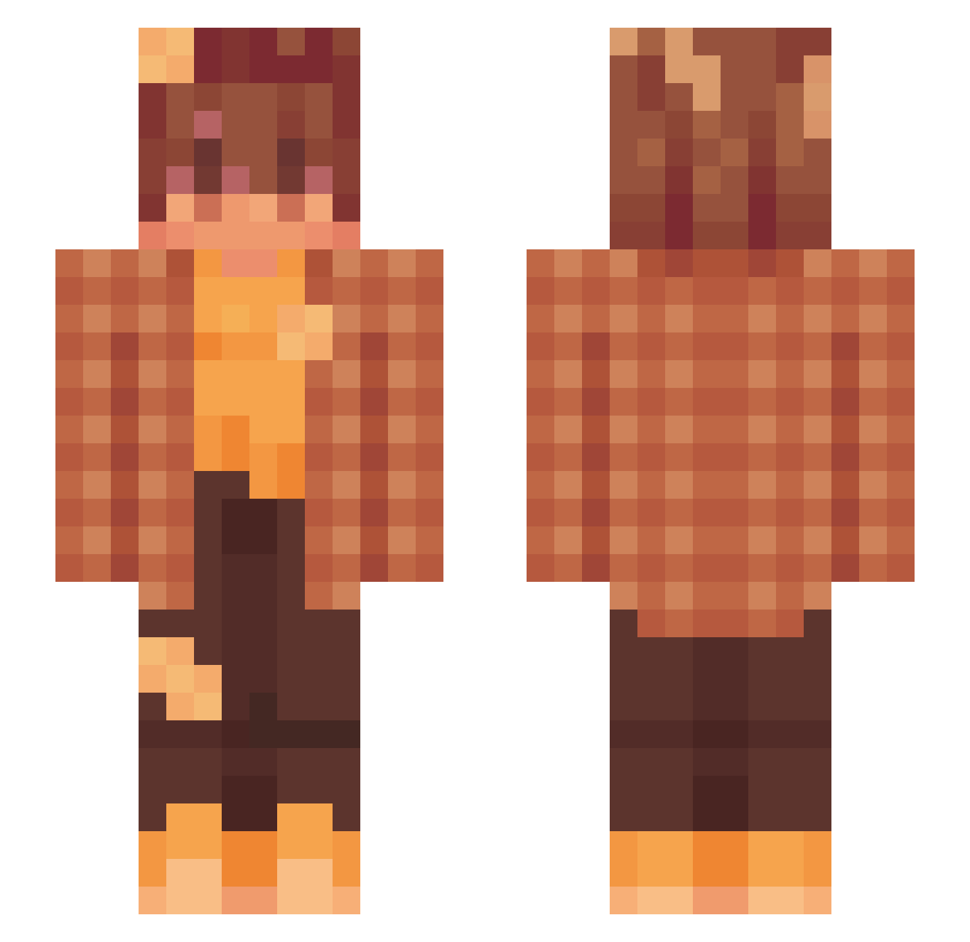 BRETT_da_BEAST Minecraft skin, front and back view
