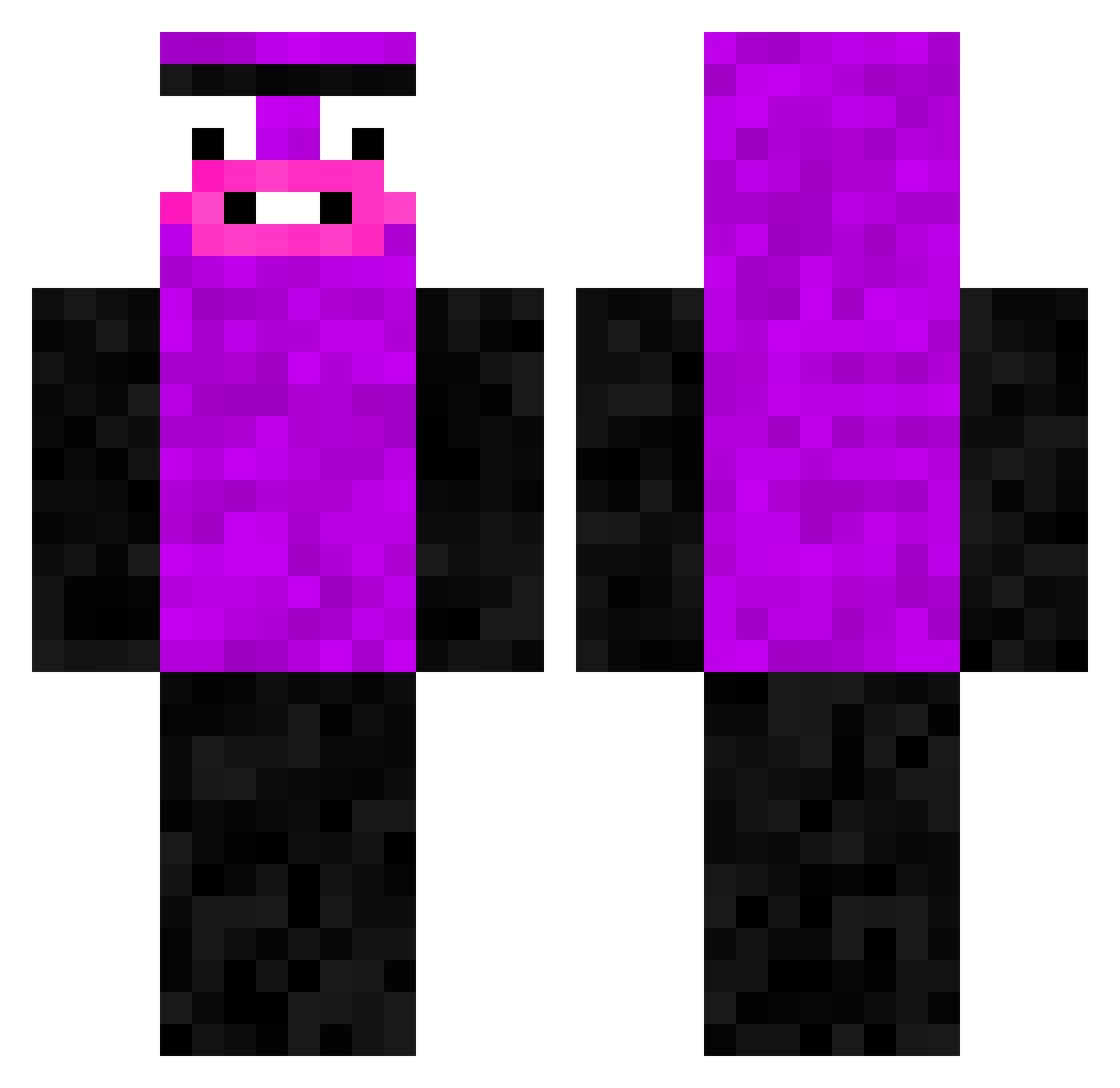 PedroDav12 Minecraft skin, front and back view