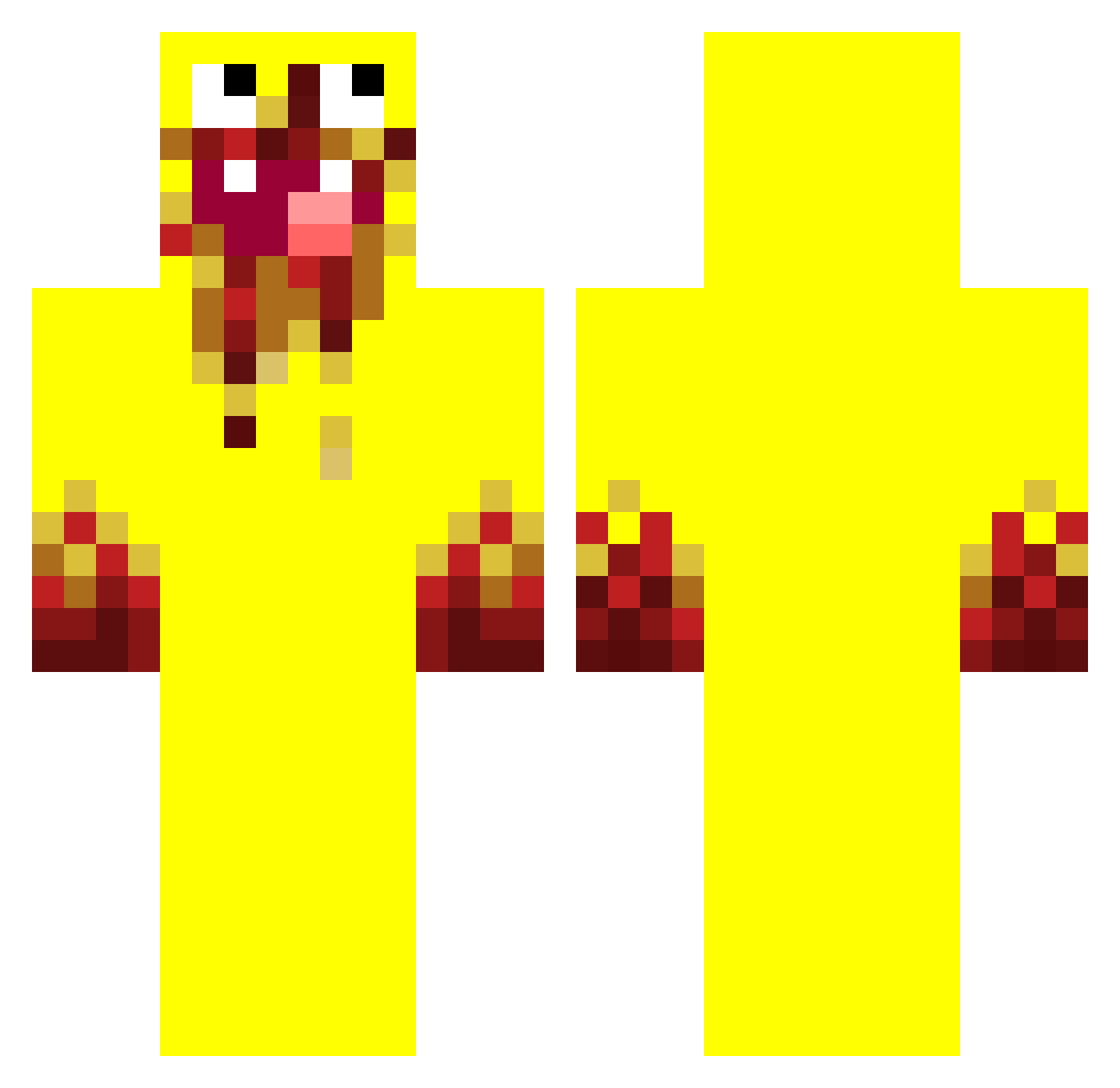 Fed_7 Minecraft skin, front and back view