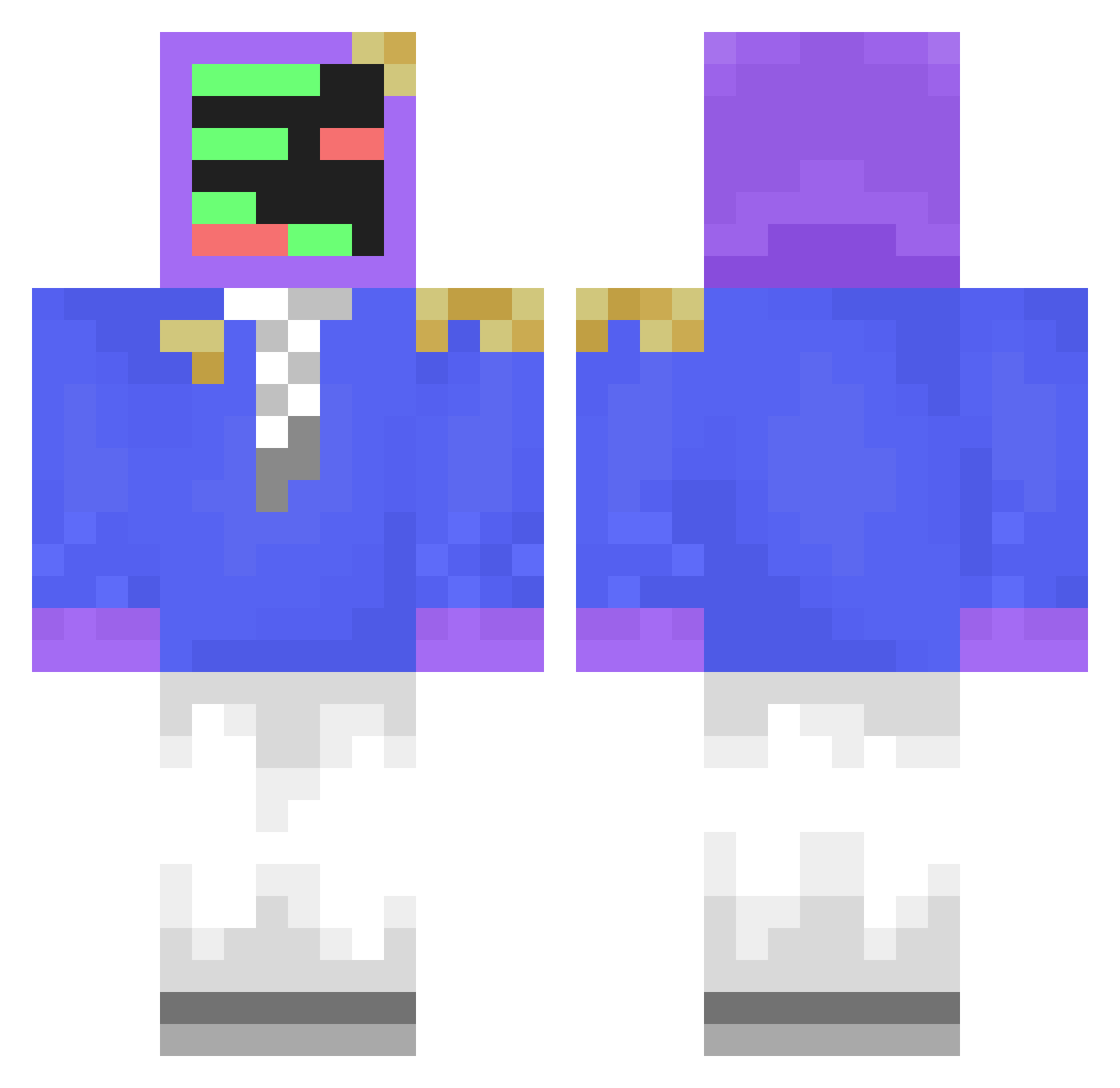 oSenz_ Minecraft skin, front and back view