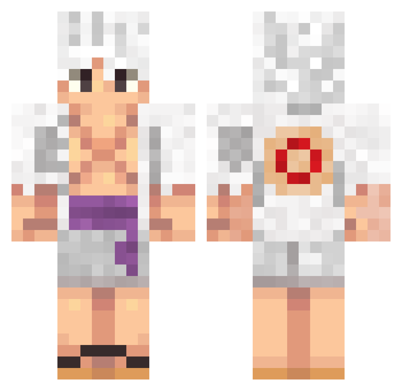 TheChachard Minecraft skin, front and back view