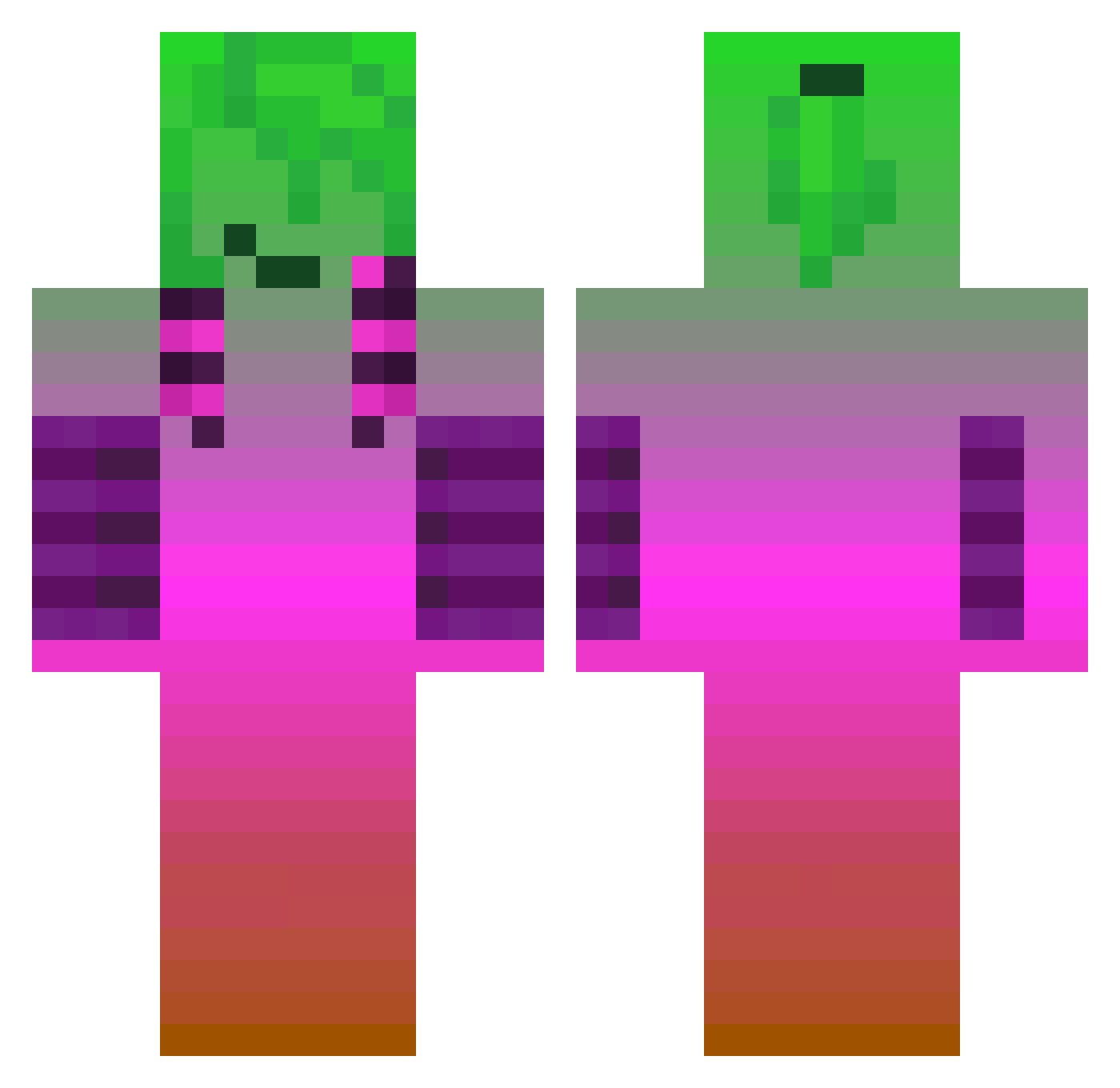 Tabbiez_ Minecraft skin, front and back view