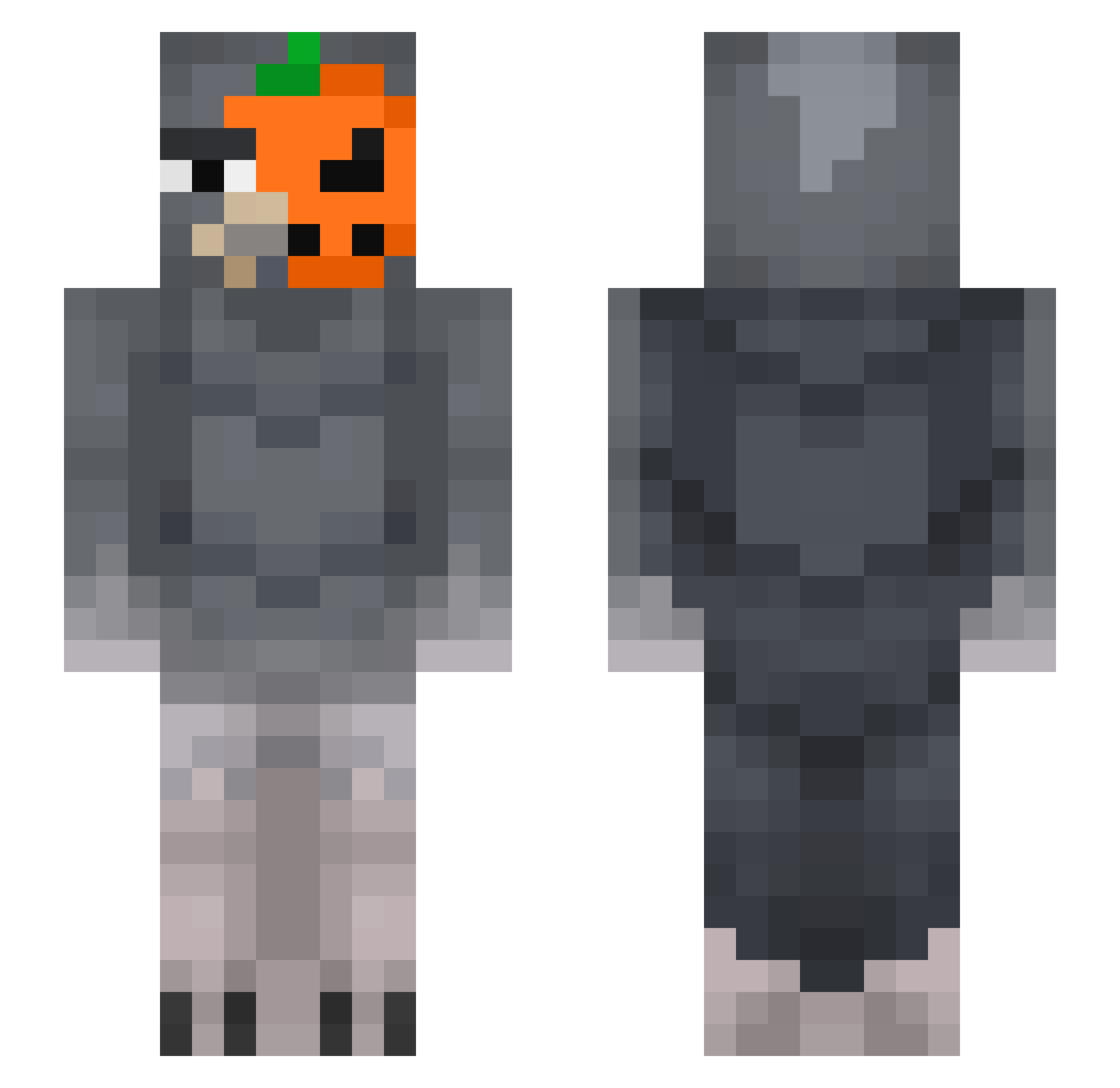 Itz_johnwick Minecraft skin, front and back view
