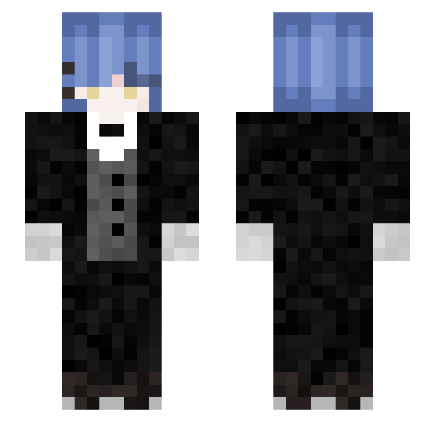 Cvxbo_ Minecraft skin, front and back view