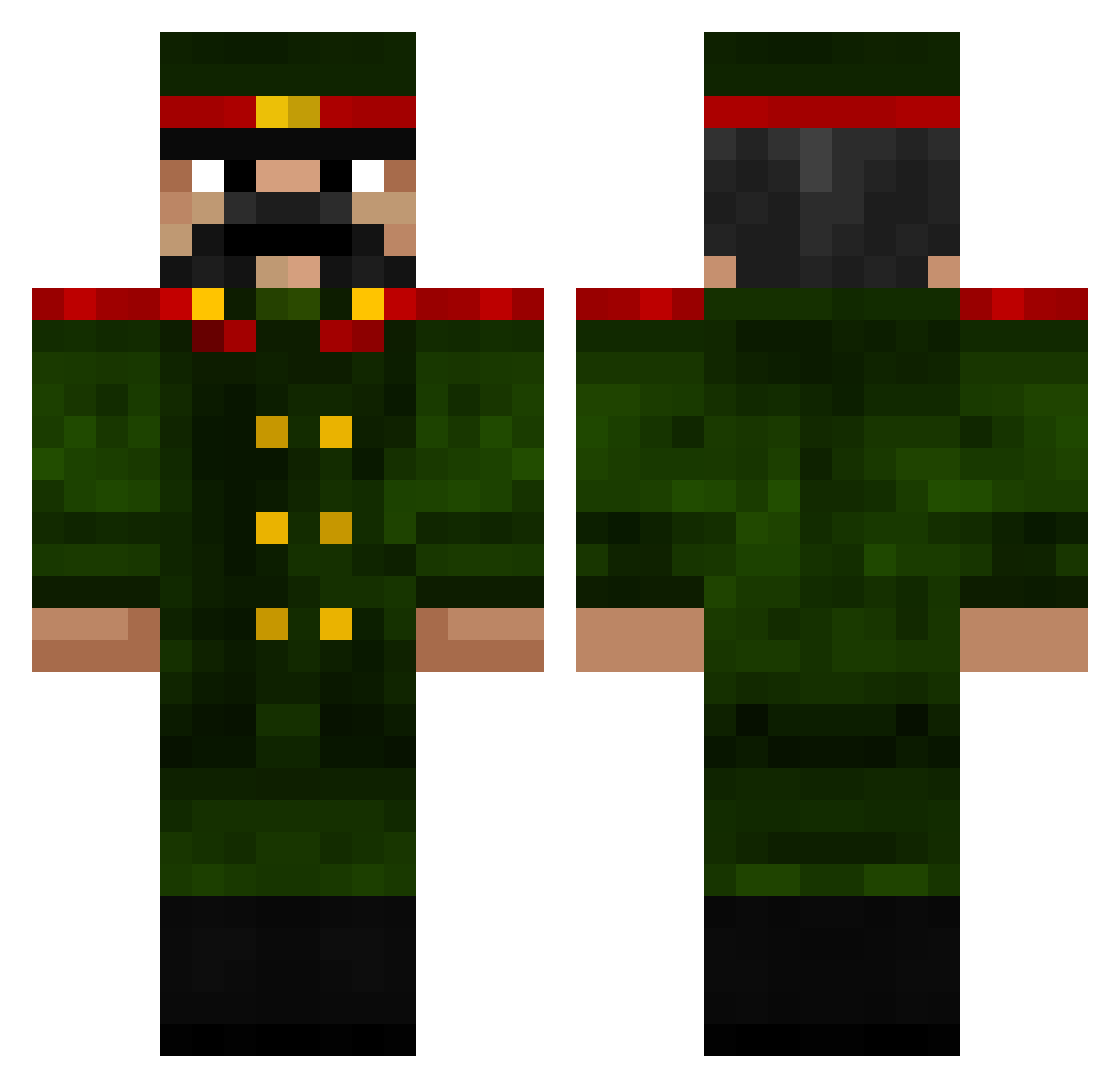Tapochekxyi50cm Minecraft skin, front and back view