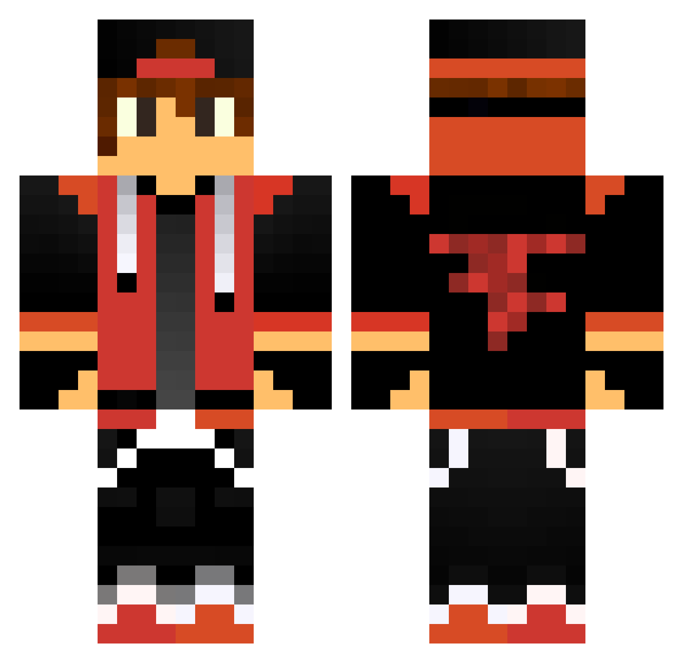 FaZe Minecraft skin, front and back view