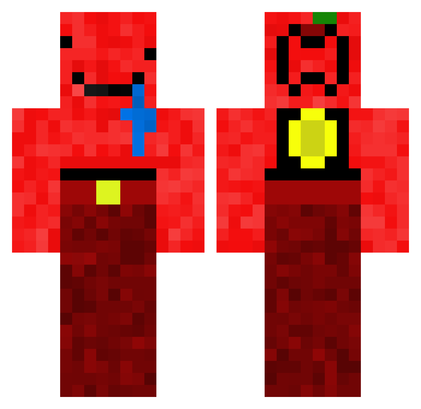 Jayden1_2 Minecraft skin, front and back view