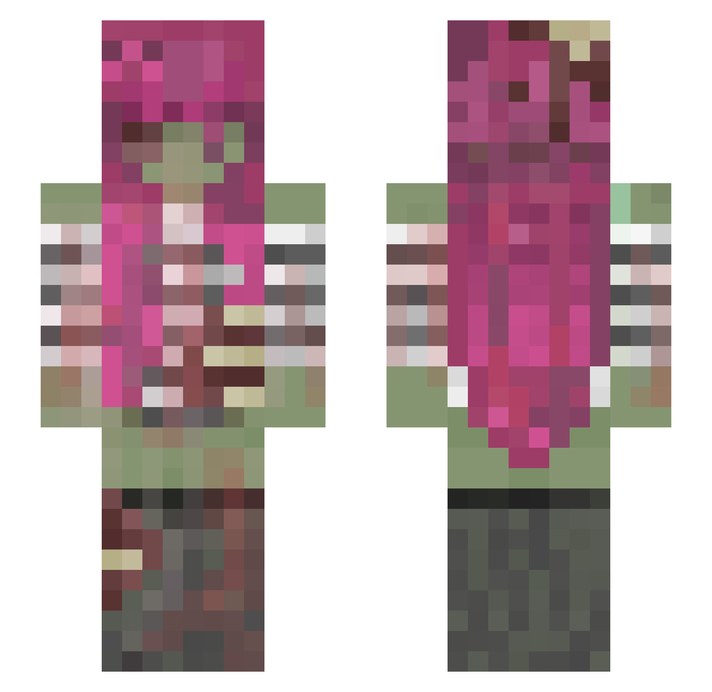 _Arrow_35 Minecraft skin, front and back view
