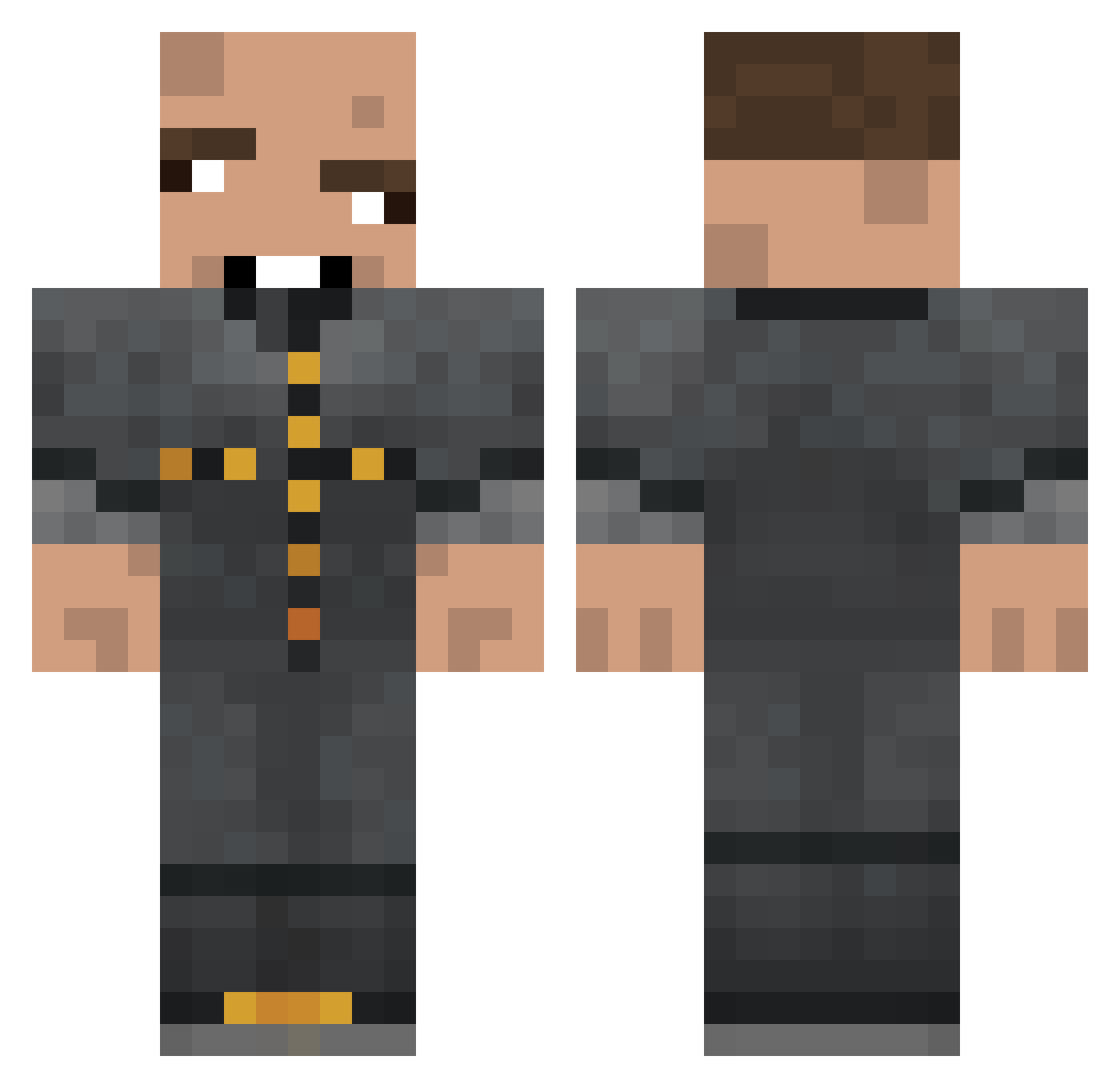 Jawsgaming2010 Minecraft skin, front and back view