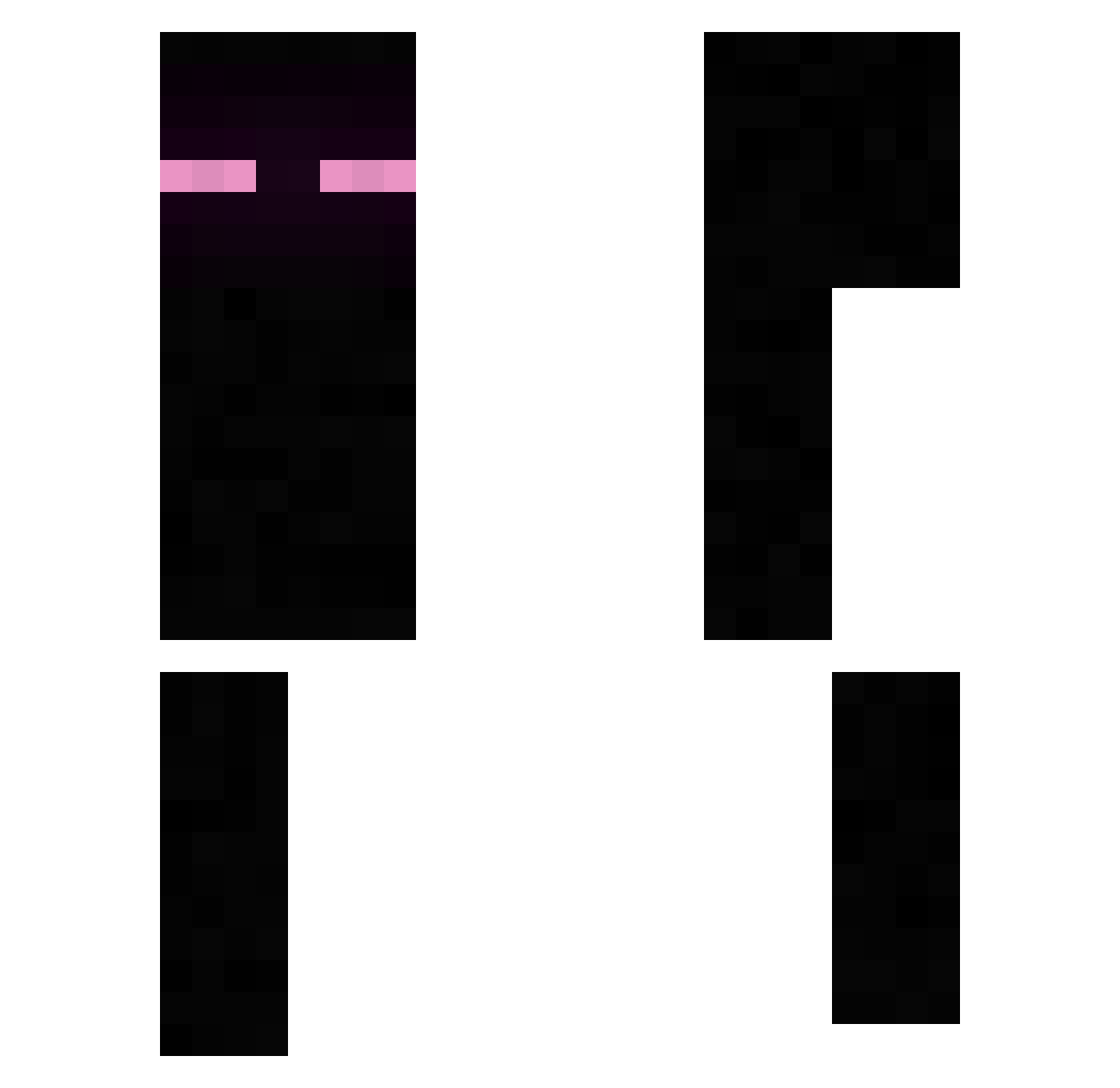 ZylosVoid Minecraft skin, front and back view