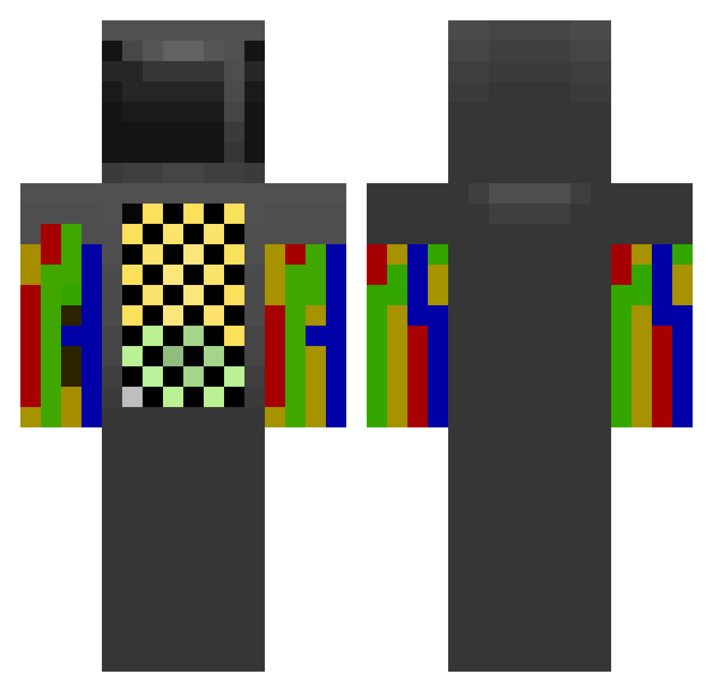 CamdenisIdiot69 Minecraft skin, front and back view