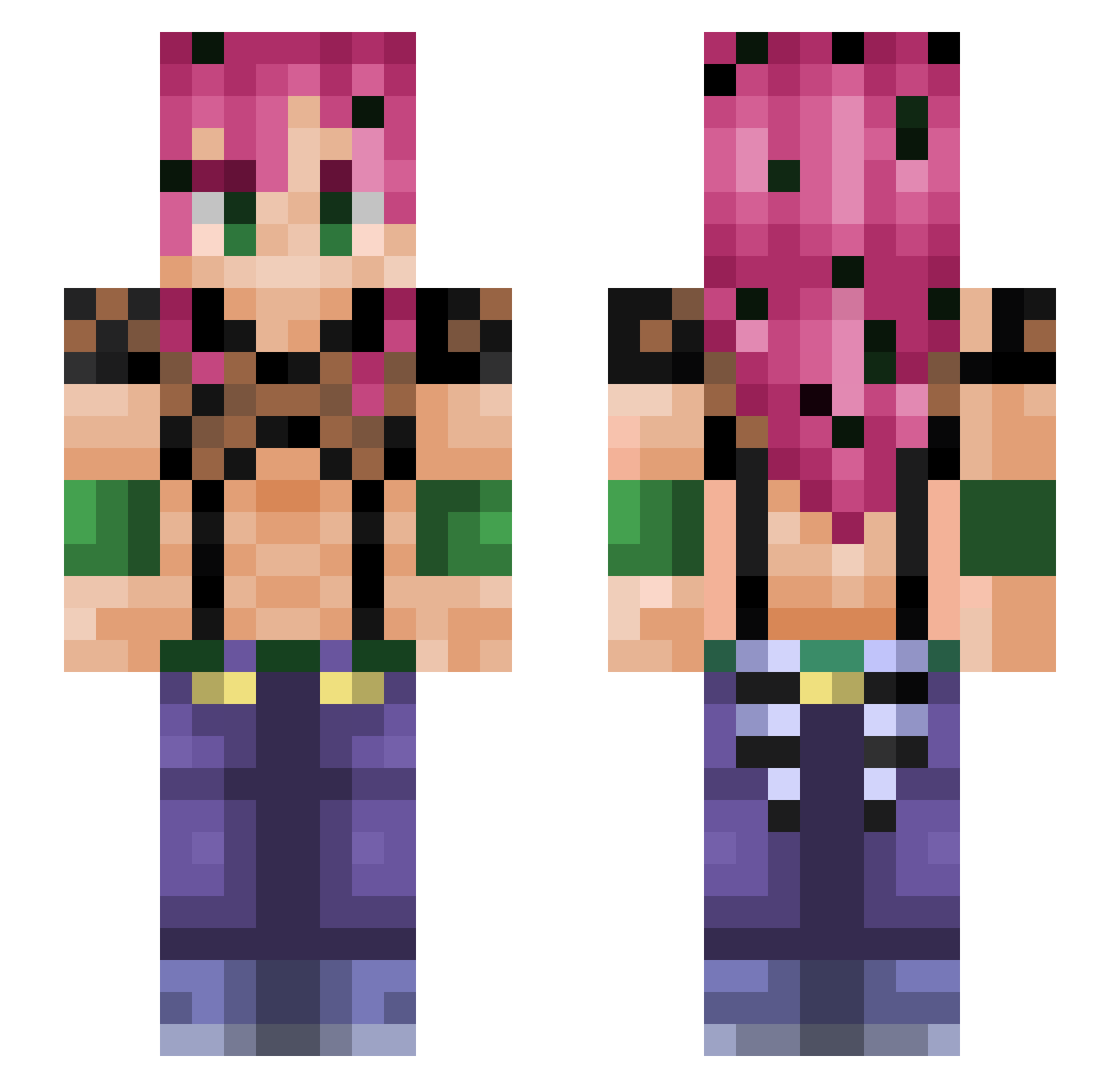 Azzz_1 Minecraft skin, front and back view