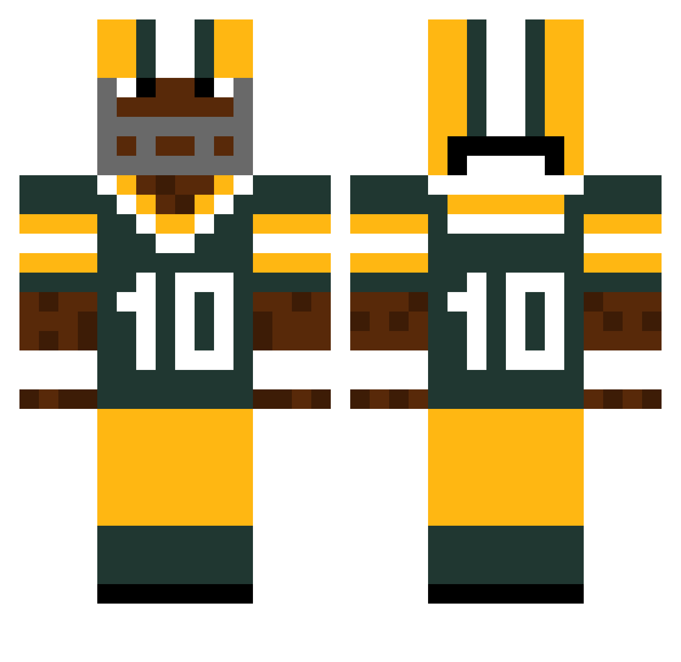jloveglazer Minecraft skin, front and back view