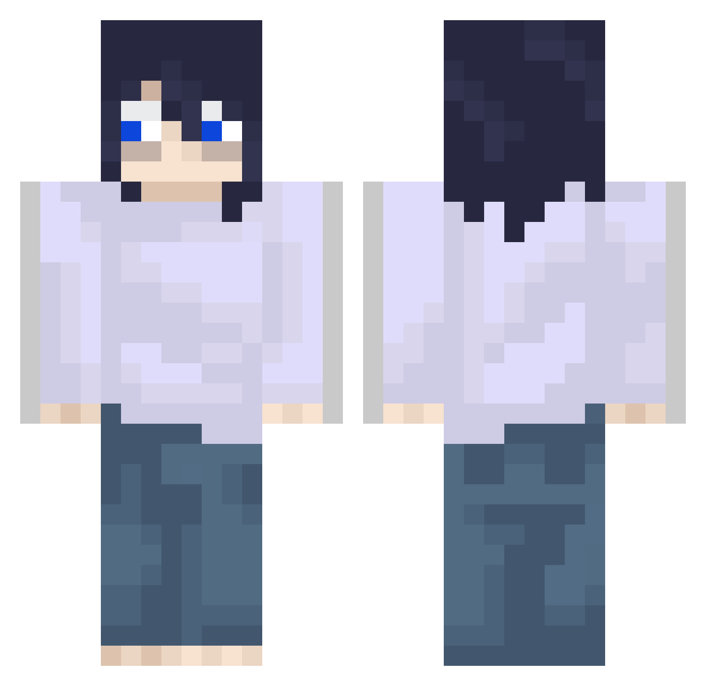 C34bananas123a Minecraft skin, front and back view