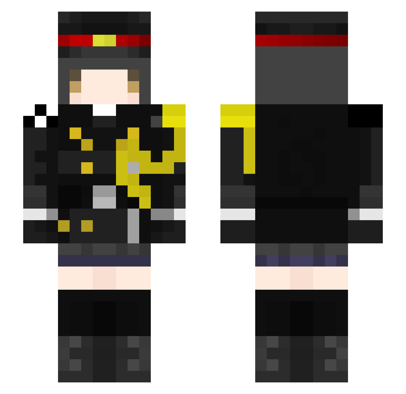 Shu81 Minecraft skin, front and back view