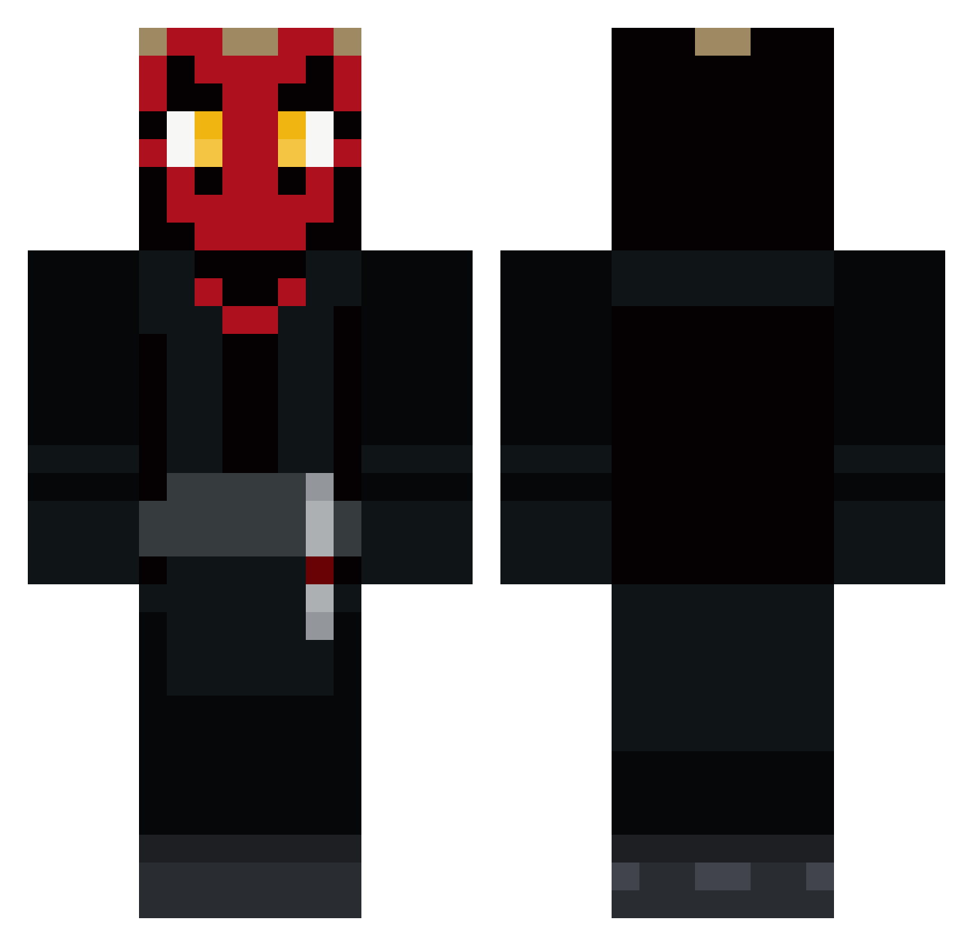 Checkitschris Minecraft skin, front and back view