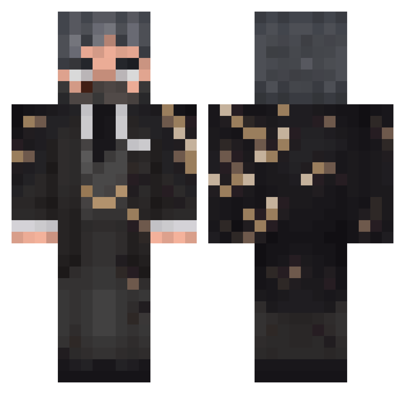 Ka314 Minecraft skin, front and back view
