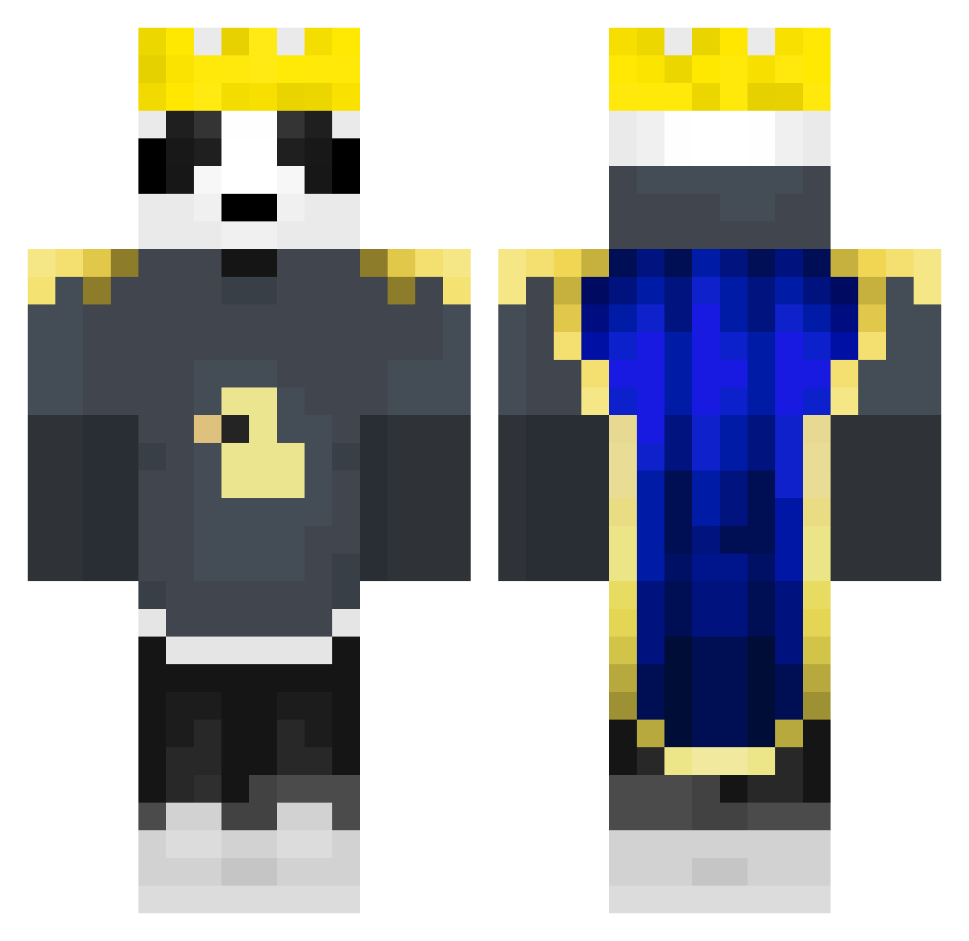 AlexanderTen Minecraft skin, front and back view